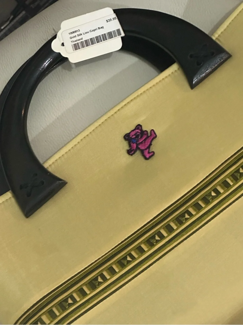 NWT Grateful Dead Dancing Bear Silk Bag